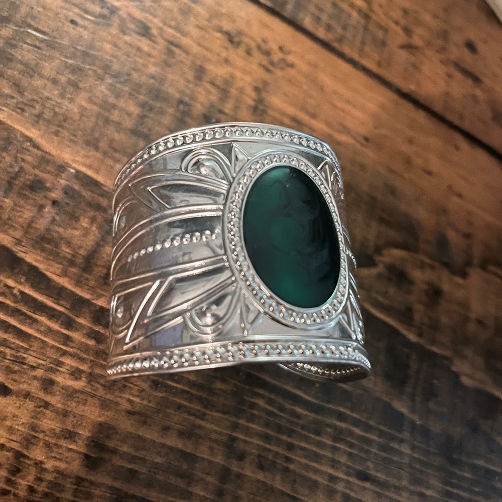 Vintage stamped cuff bracelet